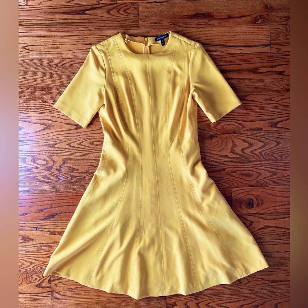 Banana Republic TALL Yellow Midi Dress - NWOT - Size 6 Tall